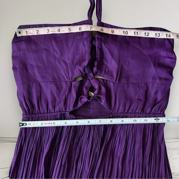 NEW SESSUN Trancoso Cutout Detail Halter Strap Midi Dress Picasso Lily Size S - Picture 6 of 16